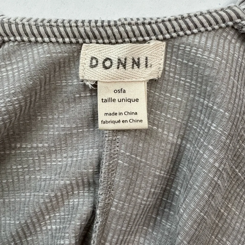 DONNI. Lightweight Open Front Stripe Cardigan - One Size